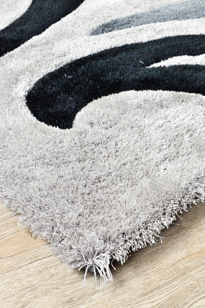 Florida Black Grey Rug 883.