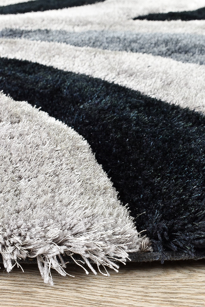 Florida Black Grey Rug 883.