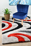 Florida Black Grey Red Rug 883.
