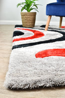 Florida Black Grey Red Rug 883.