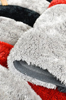 Florida Black Grey Red Rug 883.