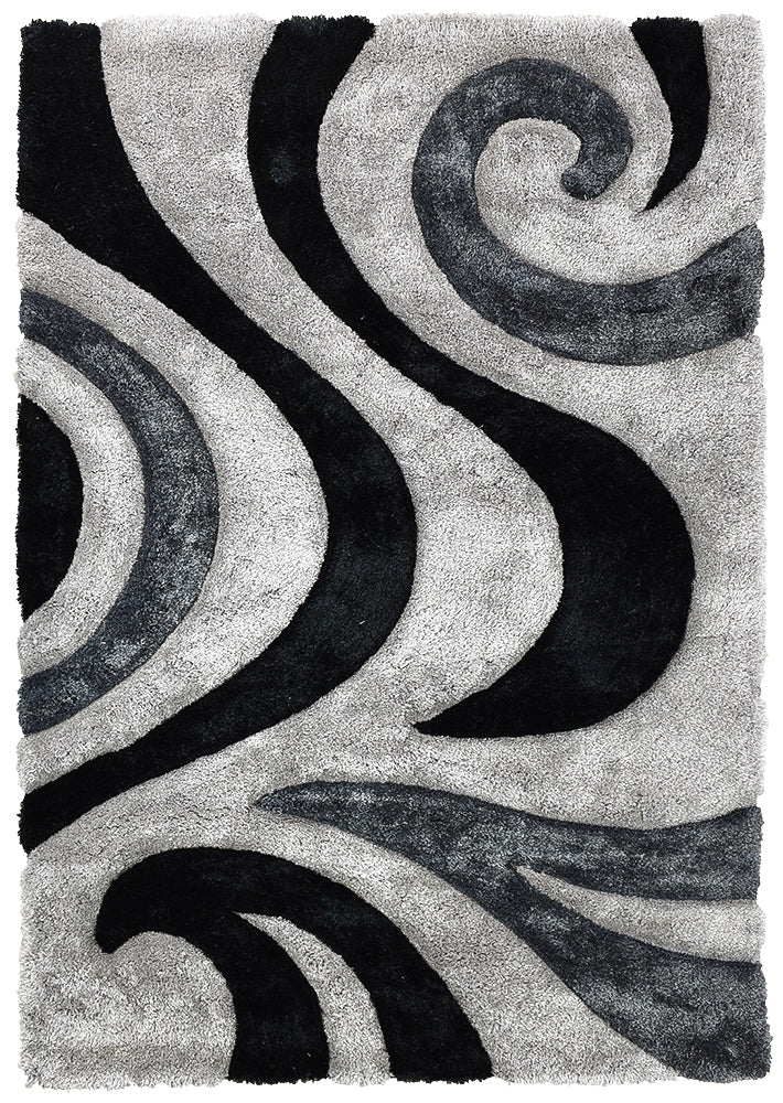 Florida Black Grey Rug 883.