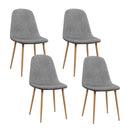 Adamas Fabric Dining Chairs (Set of 4) - Light Grey