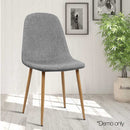 Adamas Fabric Dining Chairs (Set of 4) - Light Grey