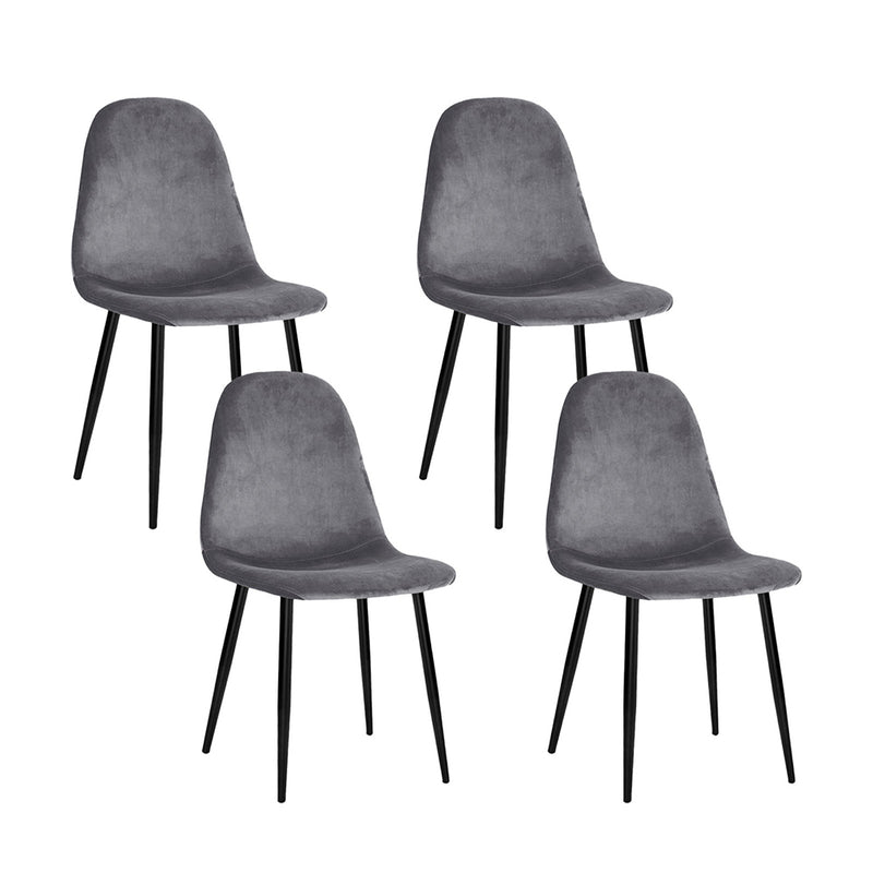 Eyrar II Velvet Dining Chairs (Set of 4).