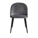 Sandnes Velvet Dining Chairs (Set of 2) - Dark Grey
