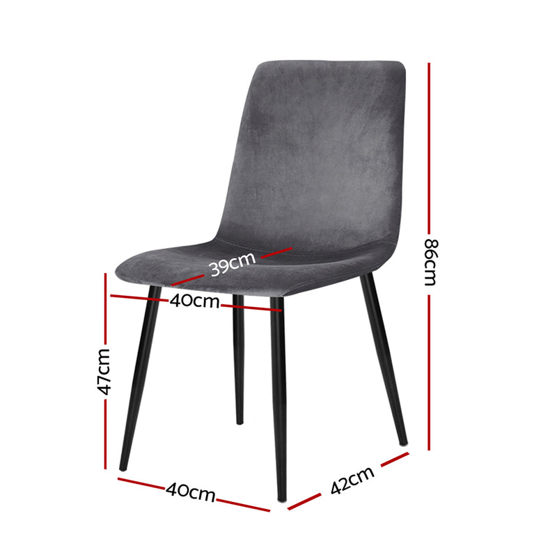Eyrar Velvet Dining Chairs (Set of 4)