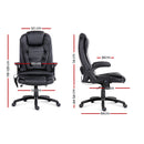 Cannich PU Massage Office Chair - Black