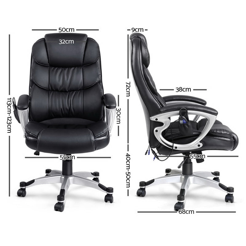 Bettyhill PU Massage Office Chair - Black