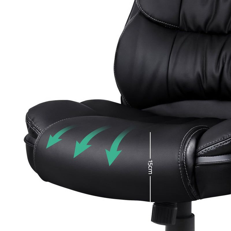 Bettyhill PU Massage Office Chair - Black
