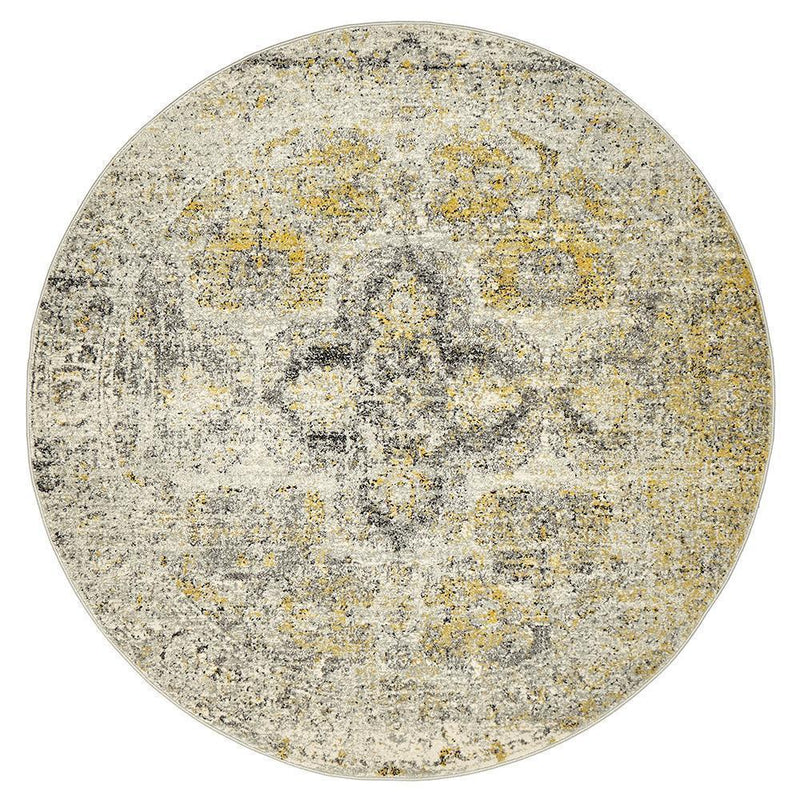 Library Wesley Silver Round Rug.