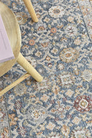 Medina Dark Blue Runner Rug A156A.