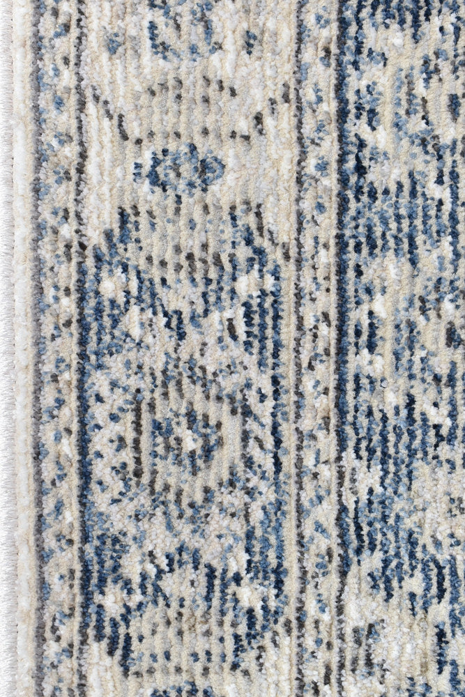 Medina Cream Blue Runner Rug A161A.