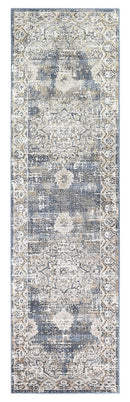 Medina Dark Blue Runner Rug 0318A.