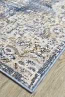 Medina Dark Blue Runner Rug 0318A.