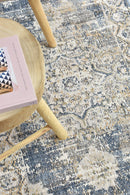 Medina Dark Blue Runner Rug 0318A.