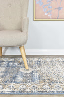 Medina Dark Blue Runner Rug 0318A.