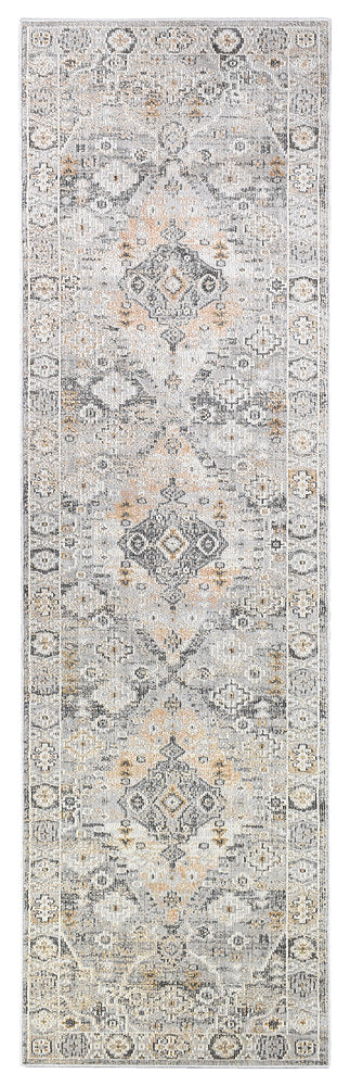 Medina Grey Mustard Runner Rug 0320C.