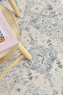 Medina Blue L.Grey Runner Rug 0320C.