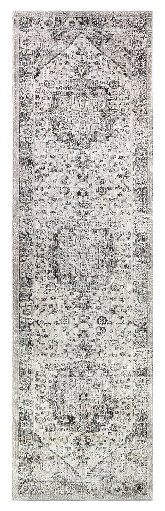 Medina Grey Runner Rug 0321B.