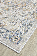 Medina Blue Grey Runner Rug 0321B.