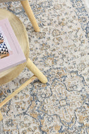 Medina Blue Grey Runner Rug 0321B.