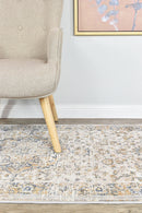 Medina Blue Grey Runner Rug 0321B.