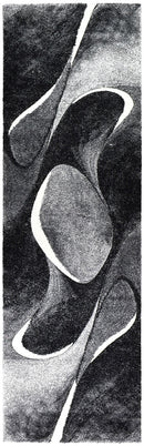 Dahlia 37 Dark Grey White Runner.