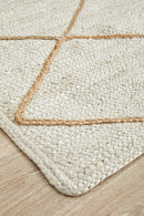 Cooroy 222 White Runner Rug.