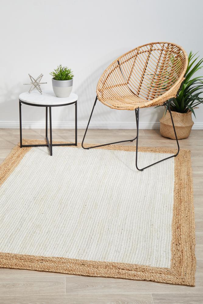 Cooroy 333 White Natural Rug.