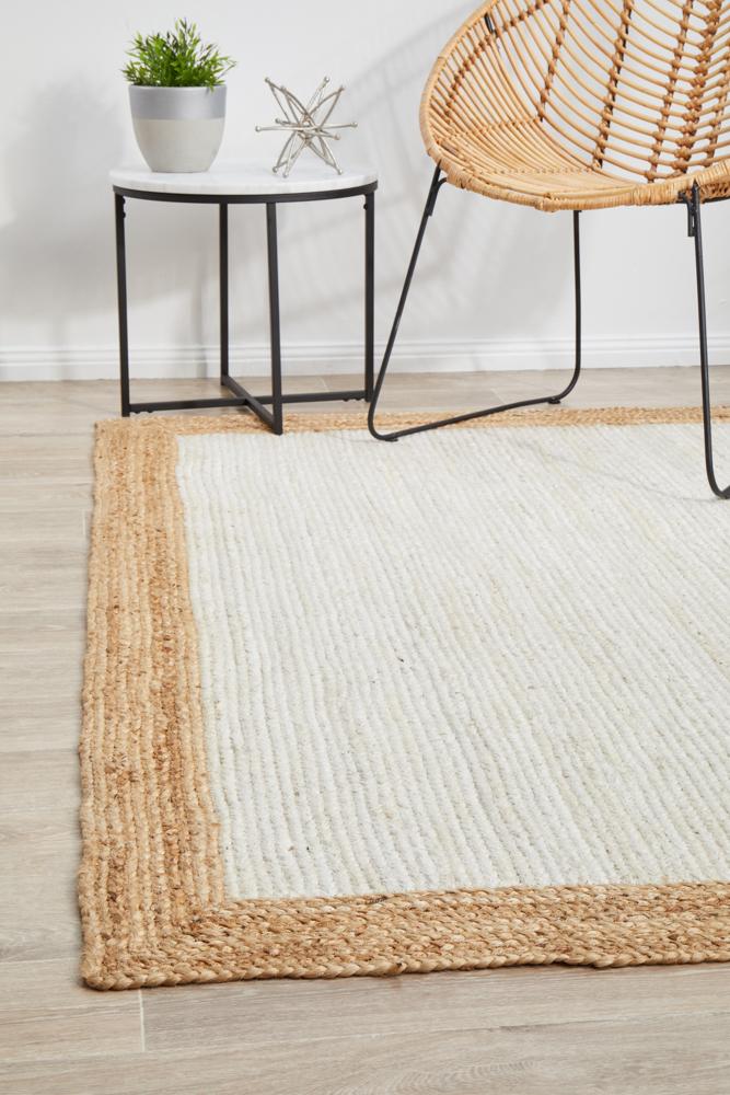 Cooroy 333 White Natural Rug.