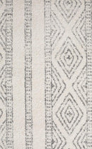 Bayview Salma White And Grey Tribal Rug.