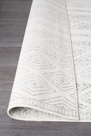 Bayview Salma White And Grey Tribal Rug.