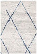 Bayview Noah White Blue Contemporary Rug.