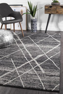 Bayview Noah Charcoal Contemporary Rug.