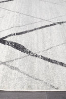 Bayview Noah White Grey Contemporary Rug.