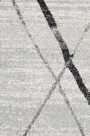 Bayview Noah White Grey Contemporary Rug.