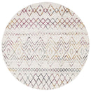 Bayview Nadia Multi Rustic Tribal Round Rug.