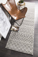 Bayview Selma Silver Tribal Runner Rug.
