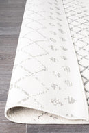 Bayview Selma White Grey Tribal Rug.