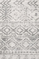 Bayview Ismail White Grey Rustic Runner Rug.