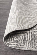 Bayview Kenza Contemporary Silver Round Rug.
