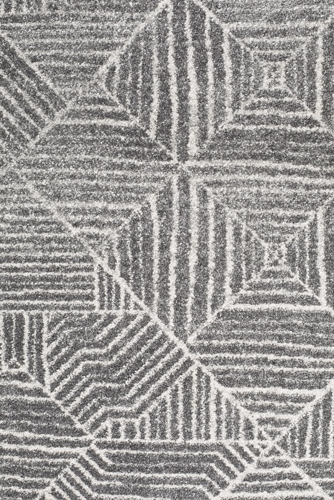 Bayview Kenza Contemporary Silver Runner Rug.