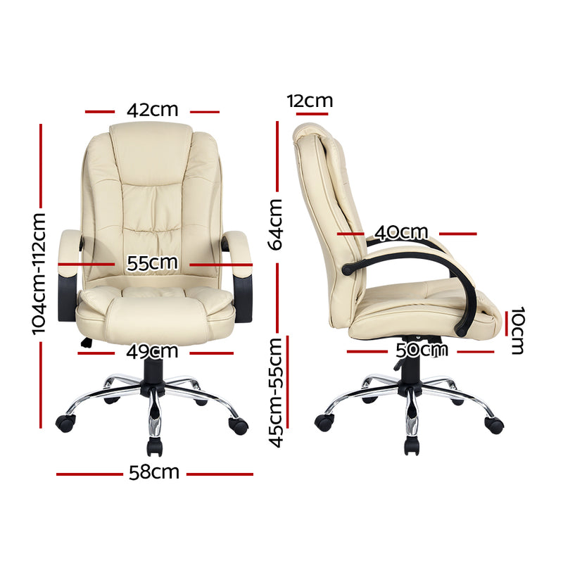 Kopstal PU Office Chair - Beige