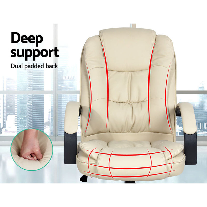 Kopstal PU Office Chair - Beige