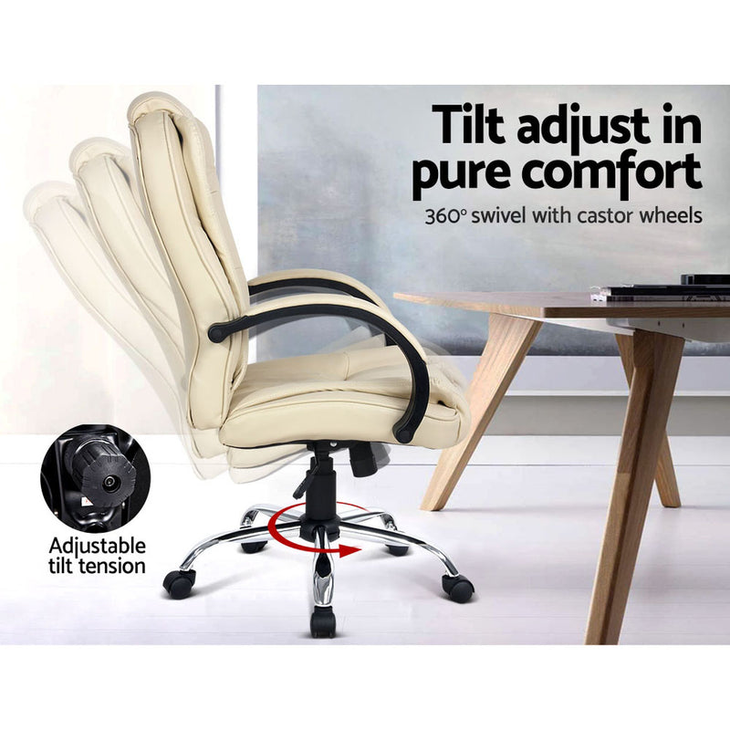 Kopstal PU Office Chair - Beige