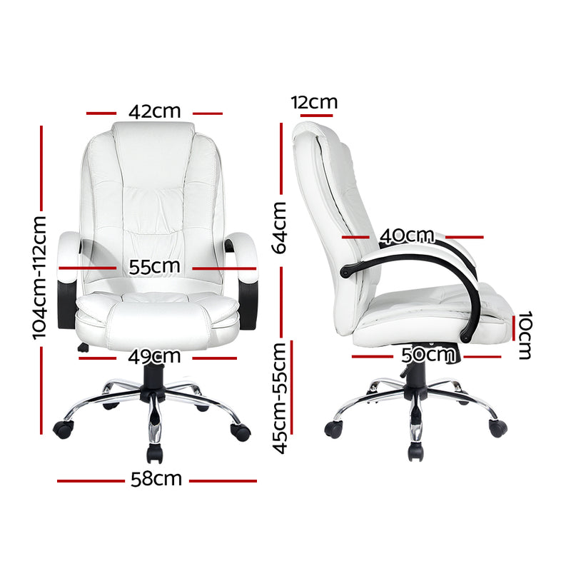 Kopstal PU Office Chair - White