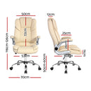 Holtz PU Office Chair - Beige