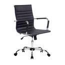 Tikar Mid Back PU Office Chair - Black