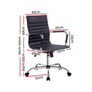 Tikar Mid Back PU Office Chair - Black